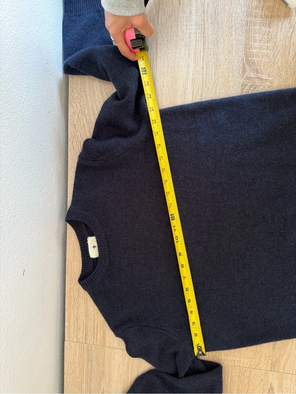 Tuckernuck Navy Cashmere Crewneck Sweater Women’s Sz XS